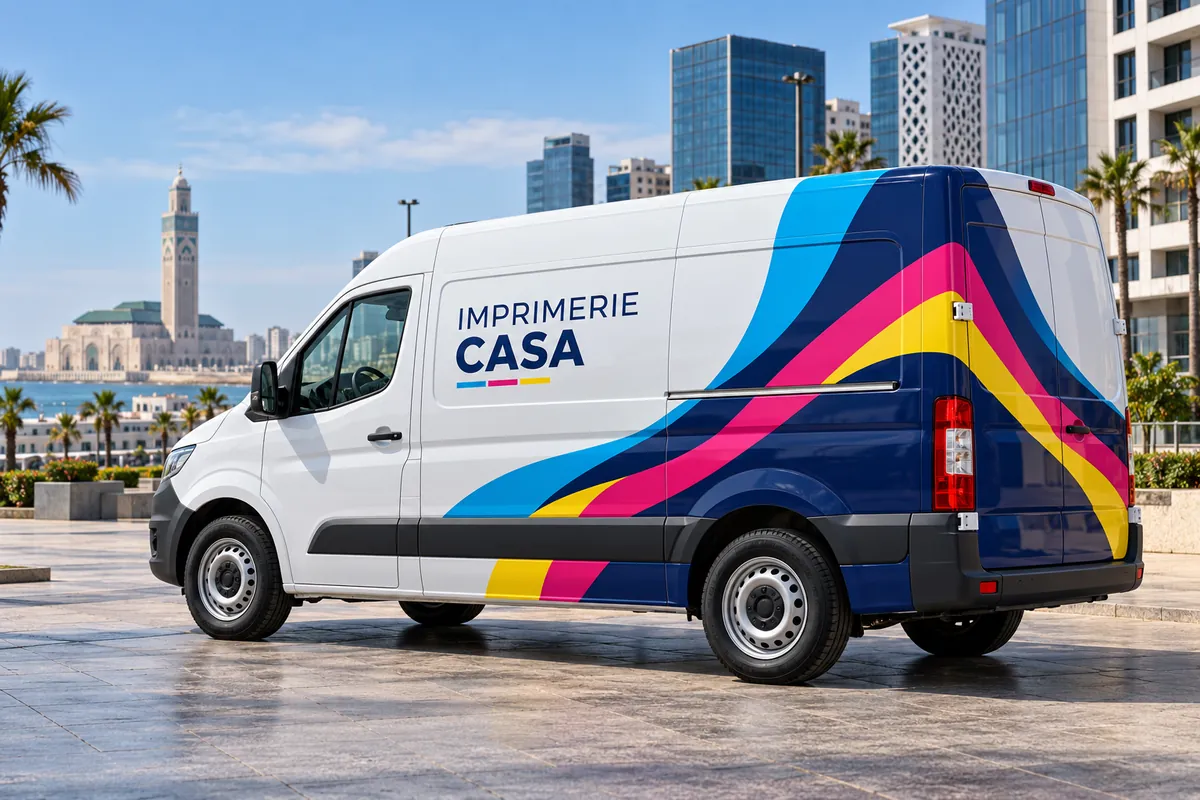 Impression d’adhésifs pour habillage de véhicule par Imprimerie Casa, imprimerie à Casablanca